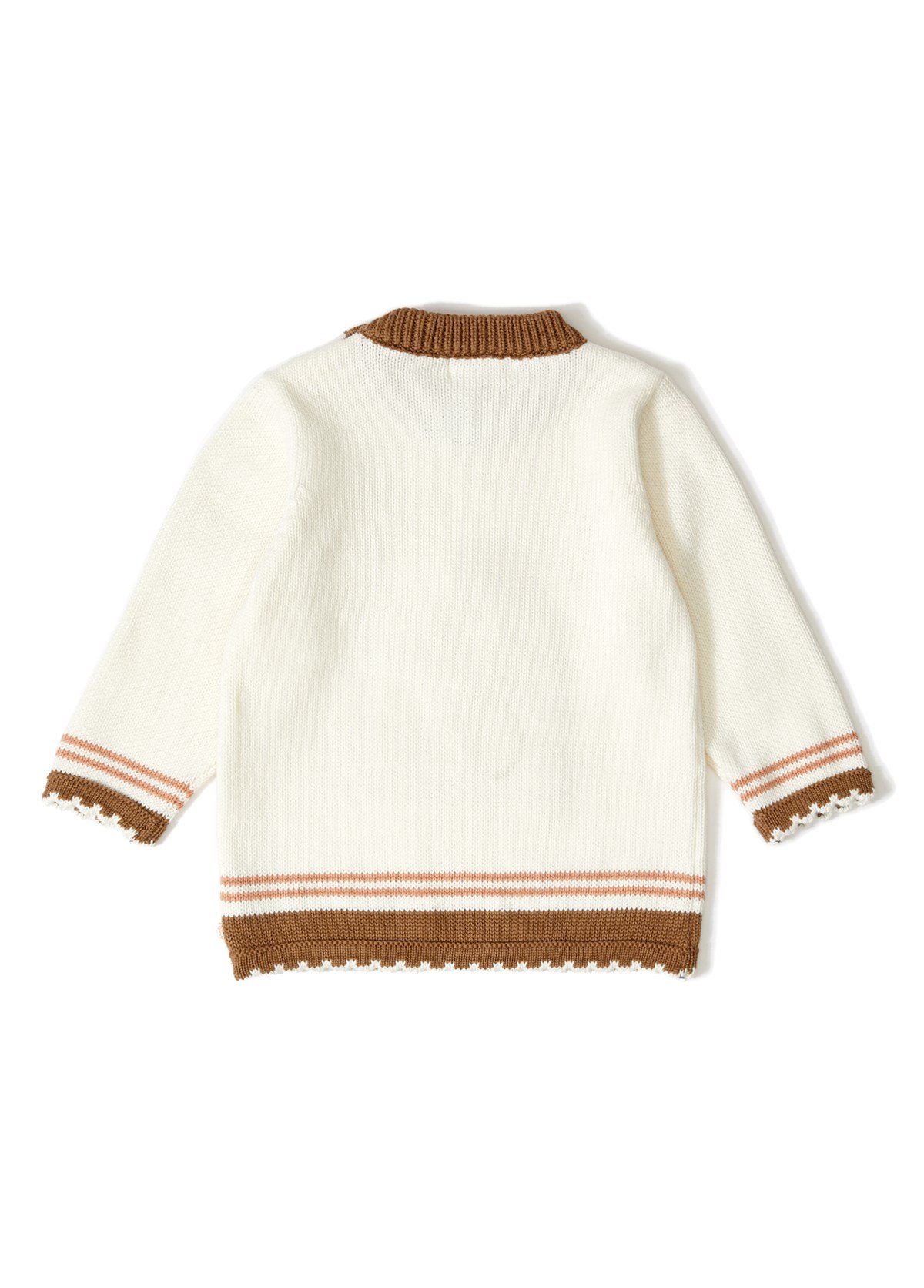 Ekru Tavşan Cepli Organik Pamuk Triko Unisex Bebek İkili Takım