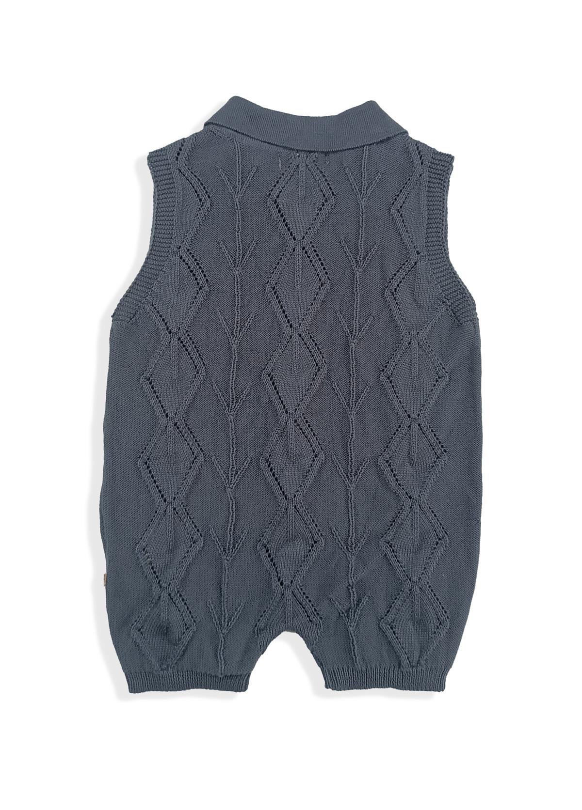 Füme Erkek Bebek Organik Ajurlu Tulum