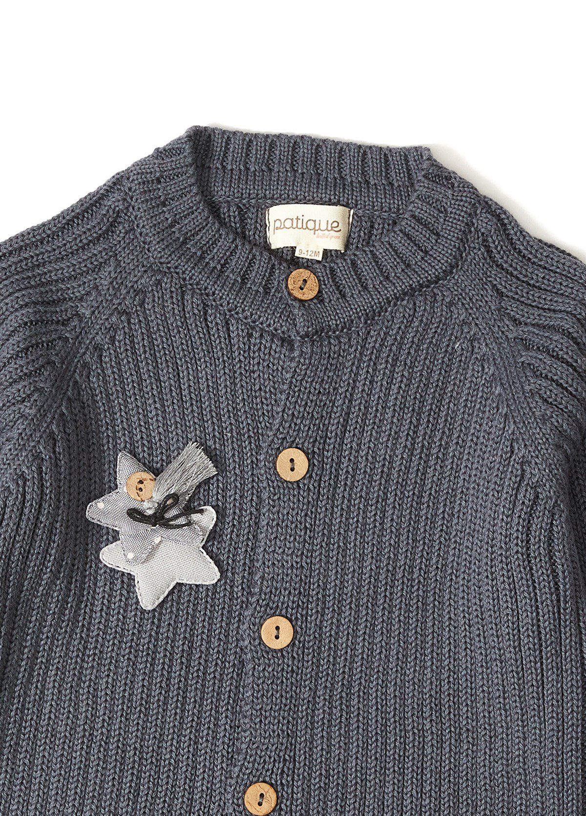 Füme Uzun Kollu Düğmeli Organik Pamuk Tulum