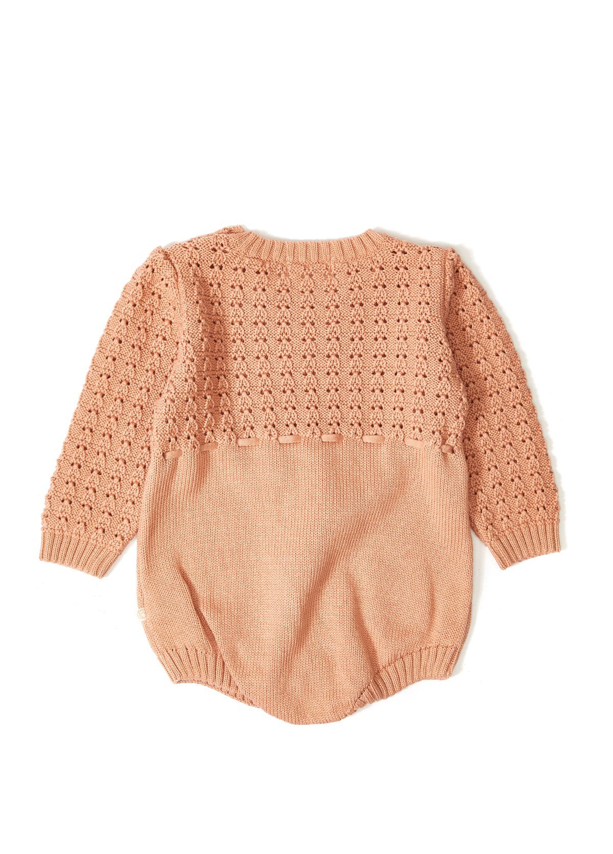 Rose Organic Cotton Salopet Romper with Pompom for Baby Girl 