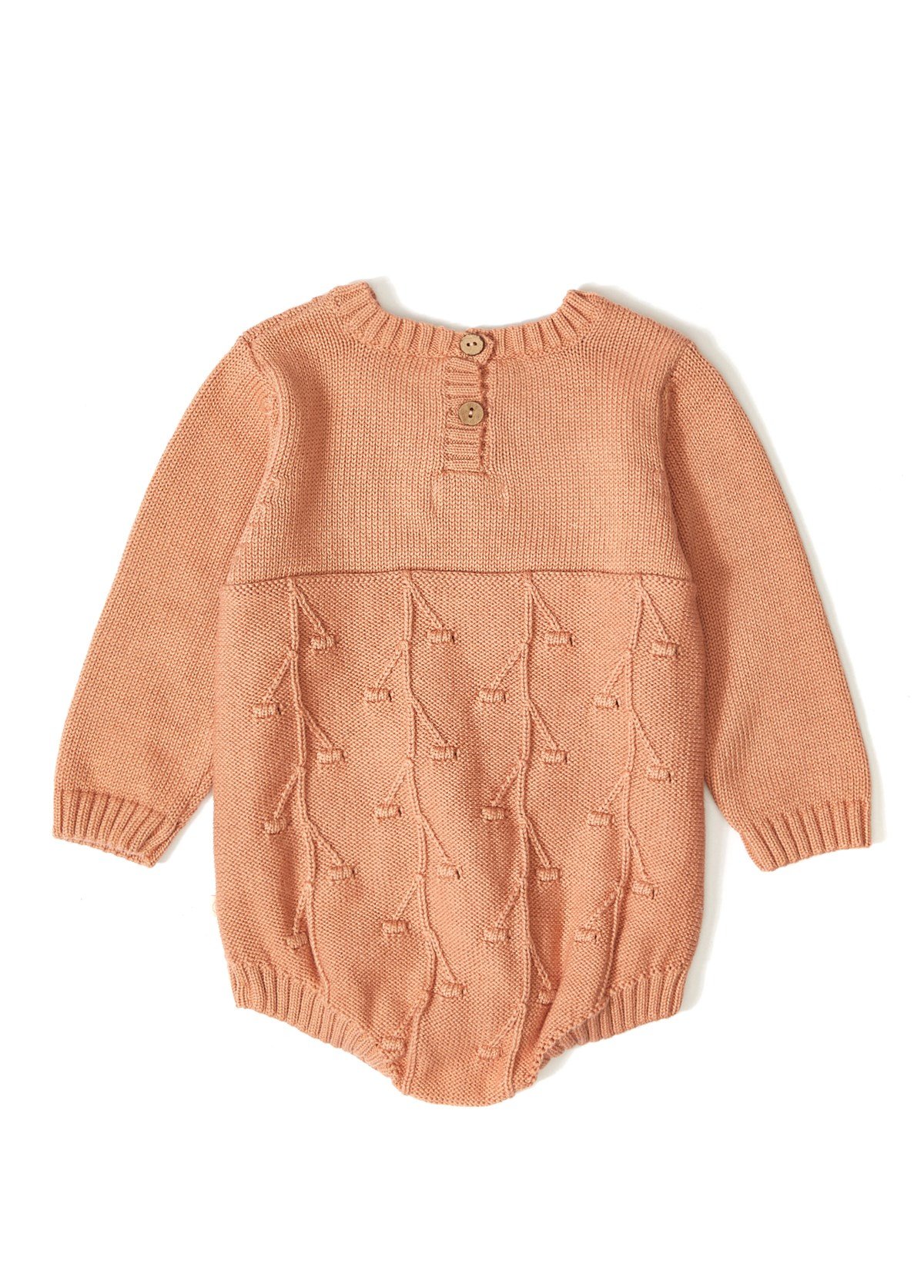 Rose Organic Cotton Long Sleeve Salopet Rompers for Baby Girl 