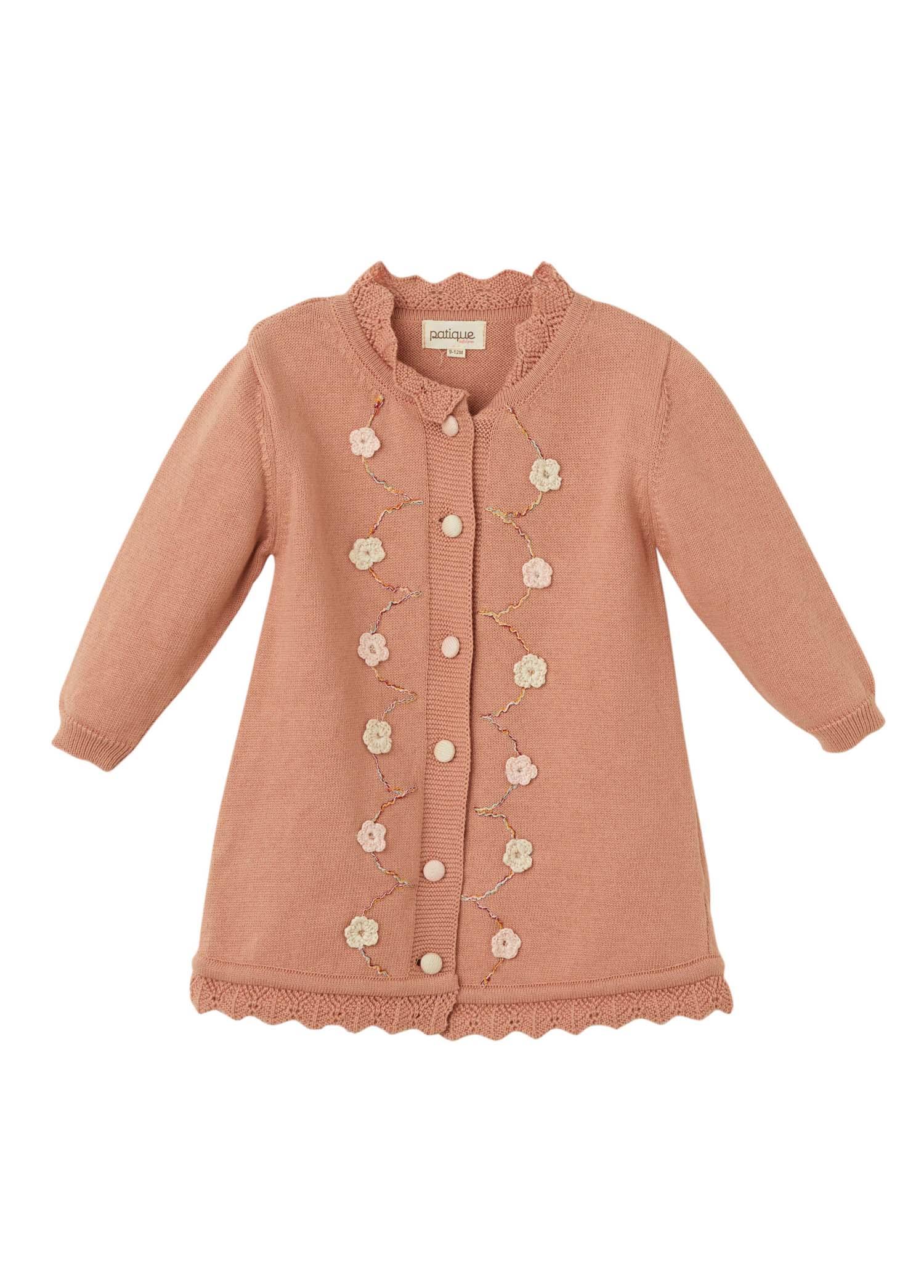 Gül Kurusu Organik Pamuk Çiçek Detaylı Elbise