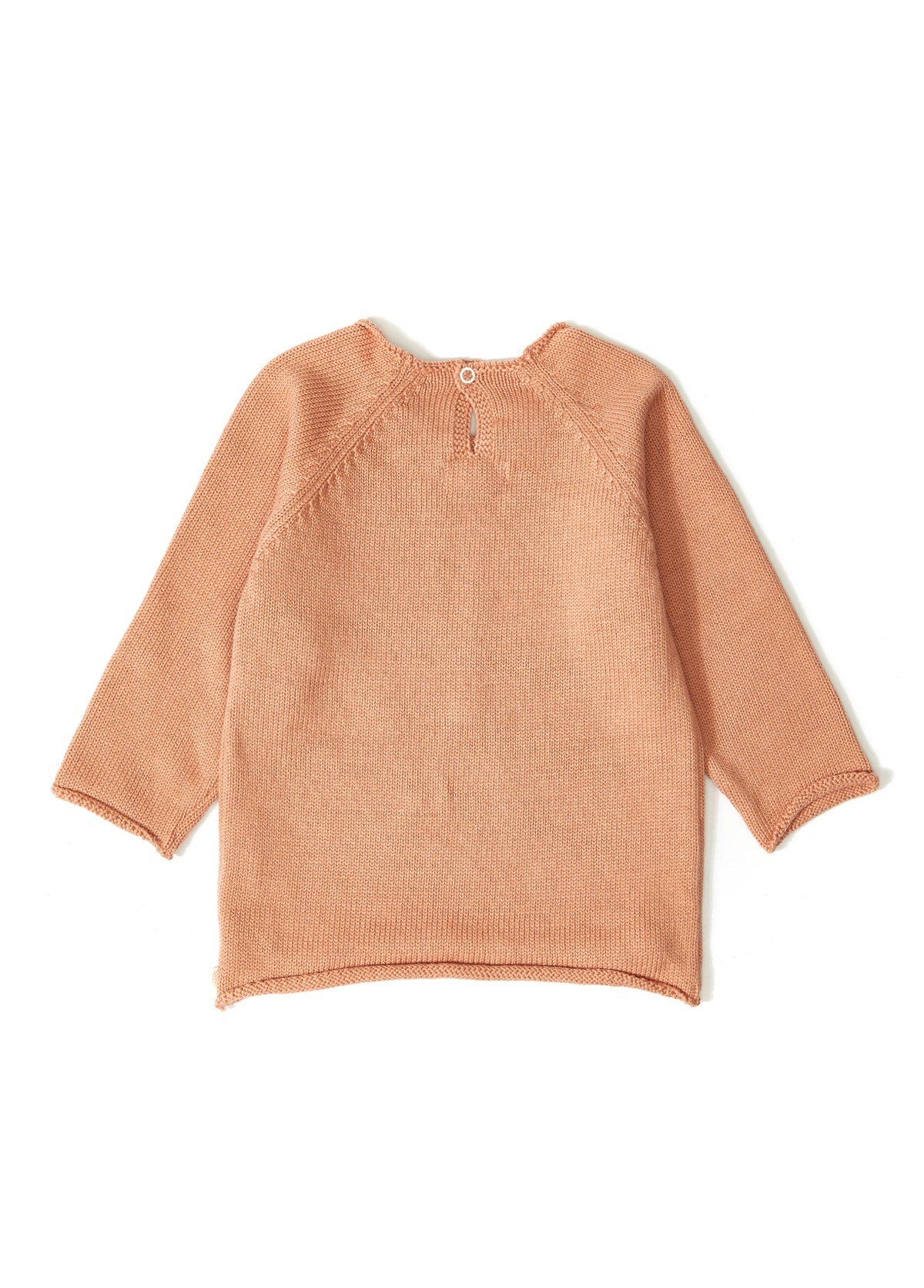 Gül Kurusu Organik Pamuk Tavşan Detaylı Ponponlu Triko Unisex İkili Takım