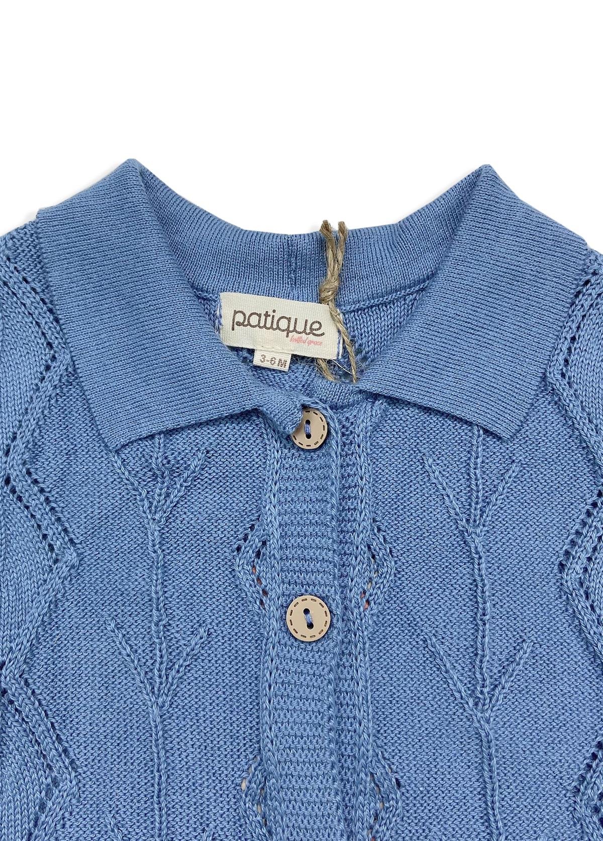 İndigo Erkek Bebek Organik Pamuk Ajurlu Tulum