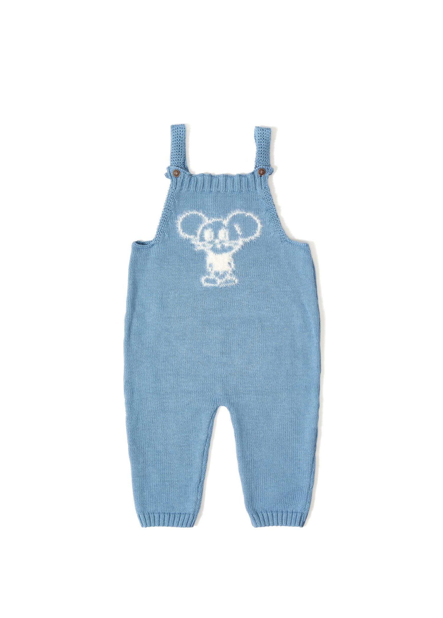 İndigo Kedi Desenli Triko Organik Pamuk Unisex Çocuk İkili Takım