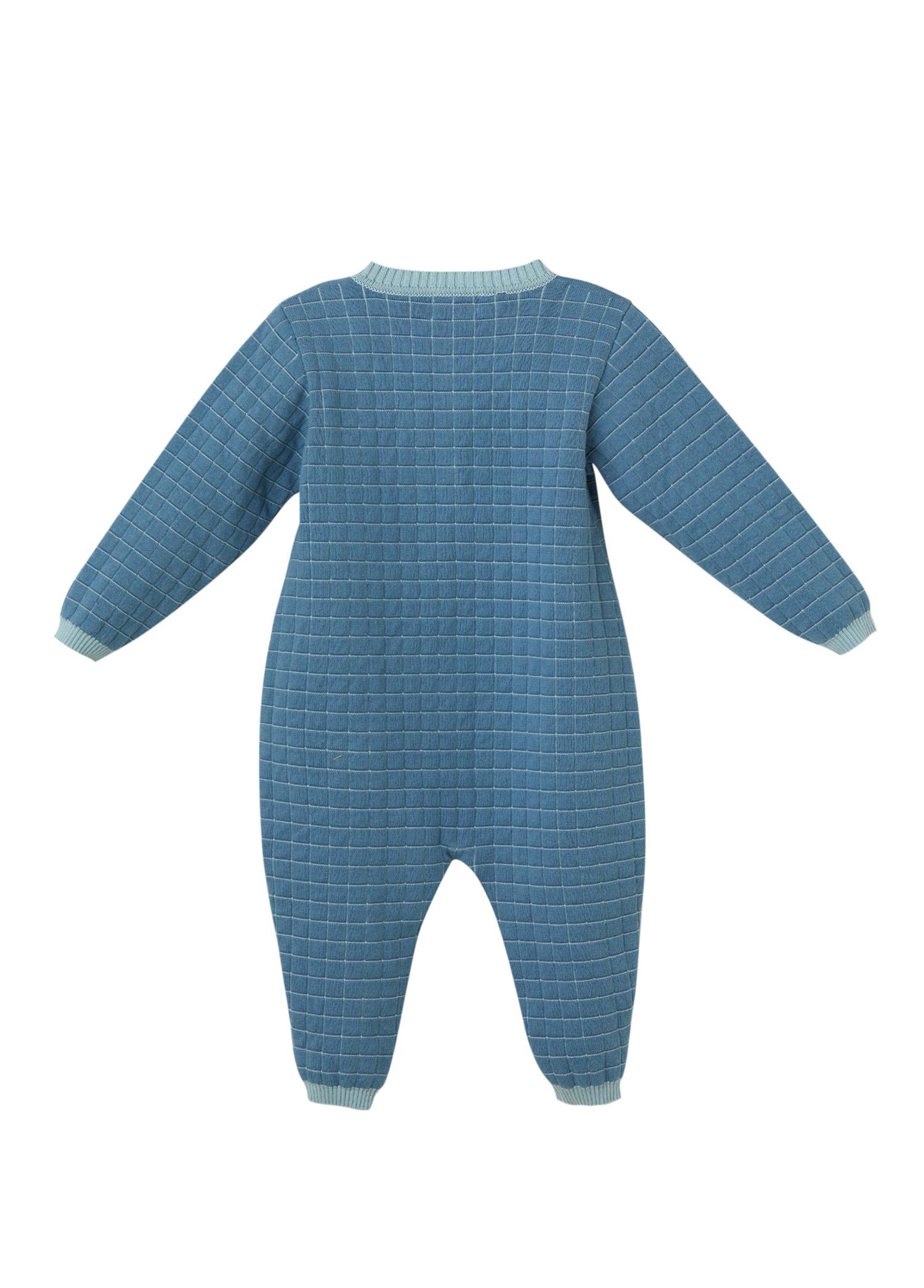 İndigo Organik Pamuk Bebek Tulum