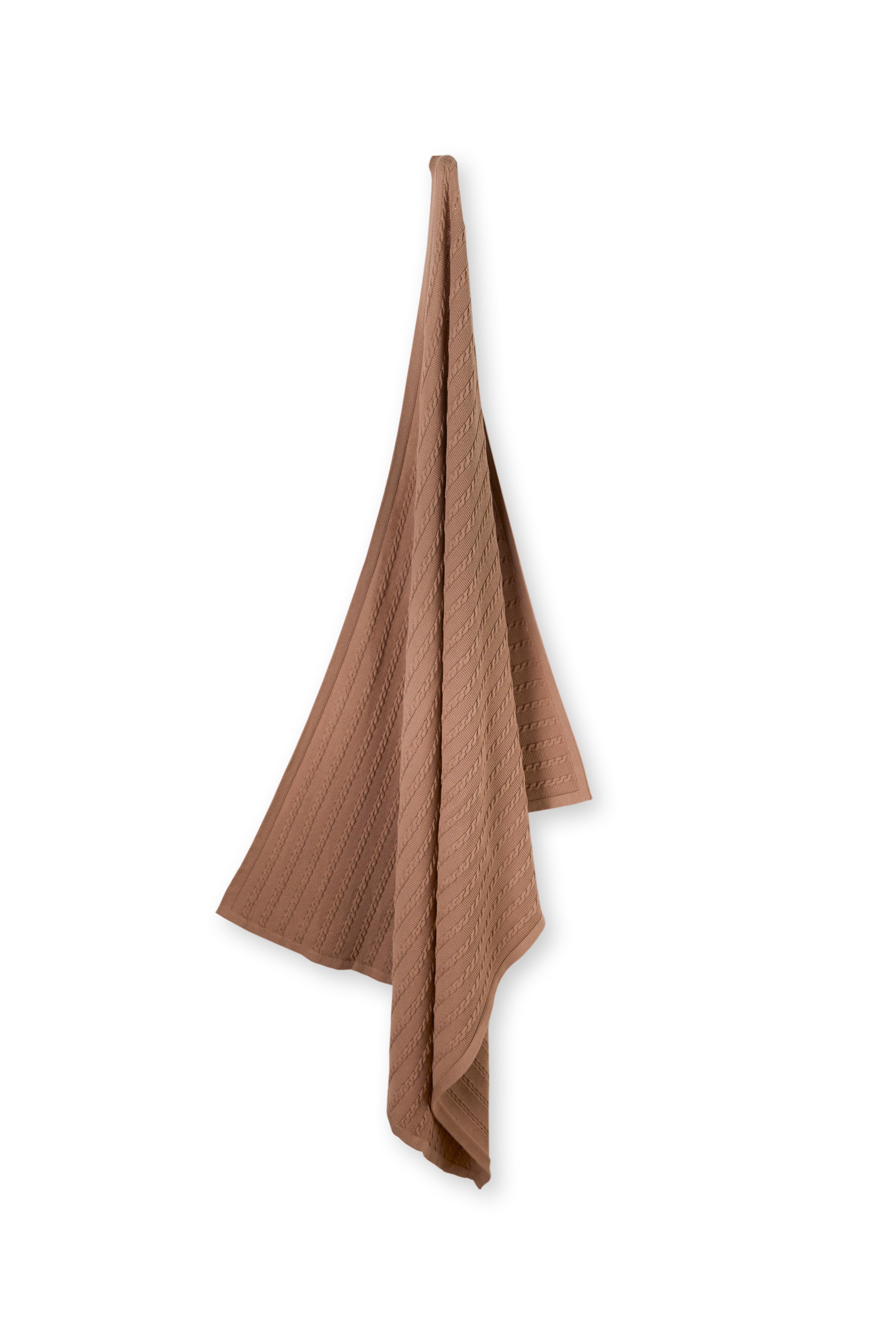 Kahverengi Örgü Triko Organik Pamuk Yenidoğan Erkek Bebek Tulum Takımı