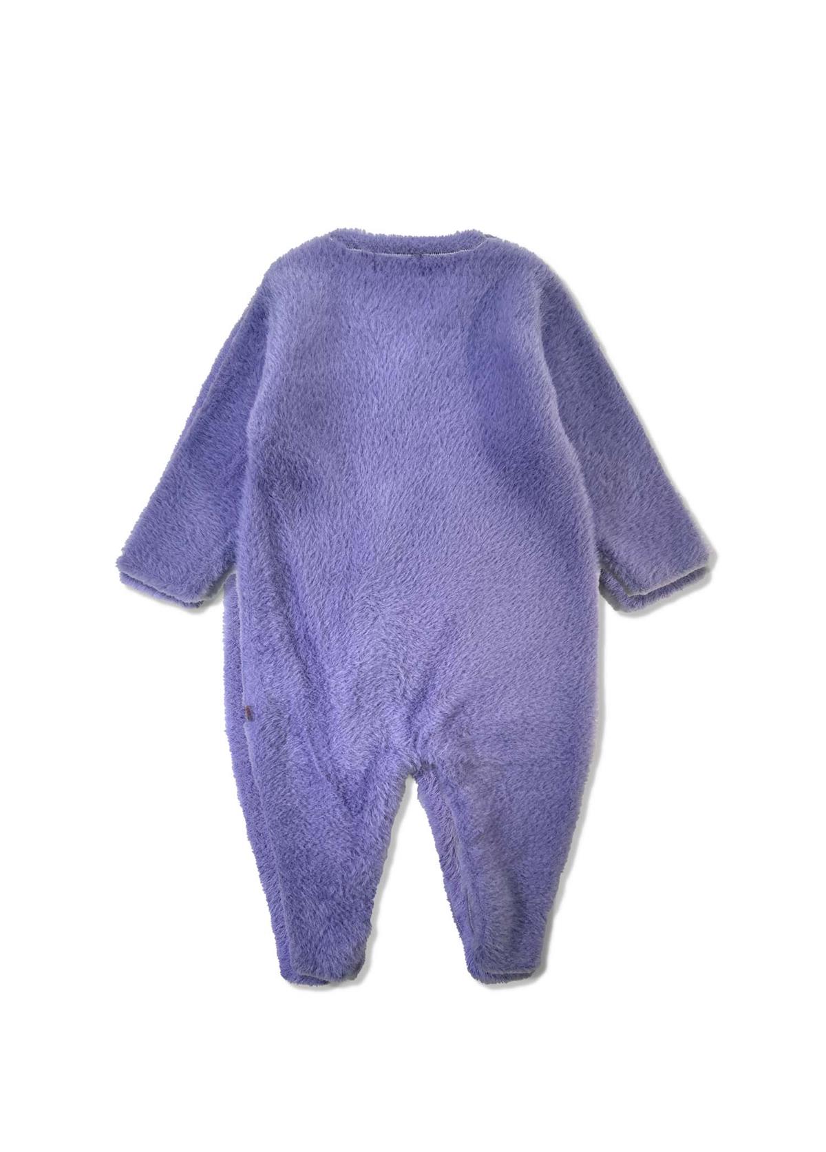 Lila Organik Pamuk Ayıcıklı Bebek Tulum