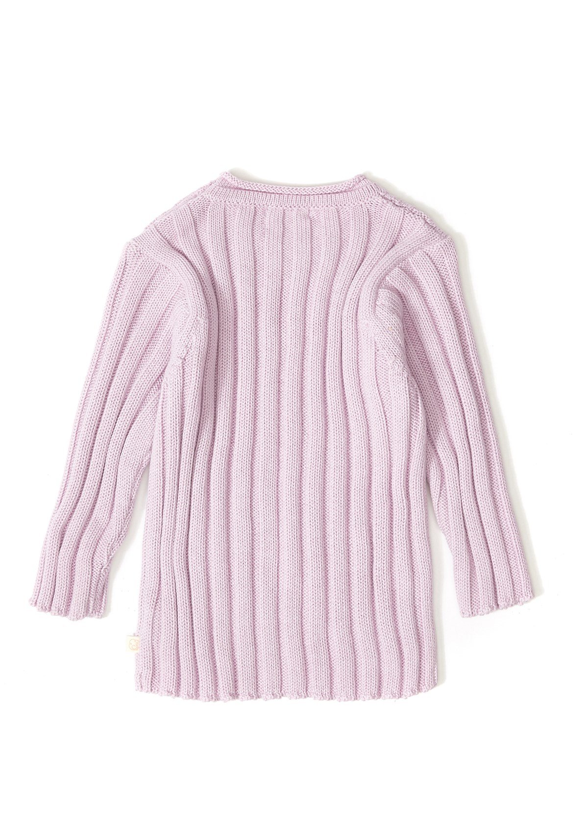 Lila Organik Pamuk Fitilli Bebek Kazak