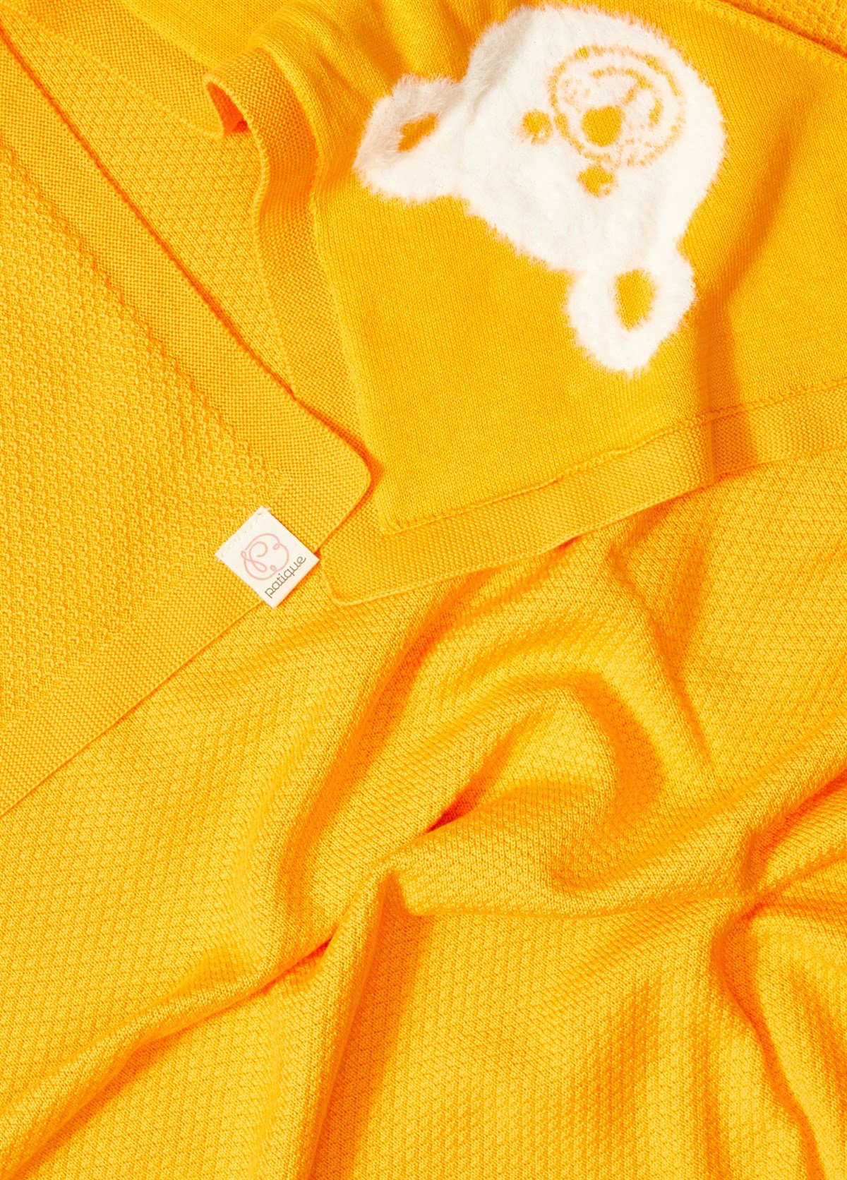 Mango Organik Pamuk Ayıcık Detaylı Bebek Battaniyesi