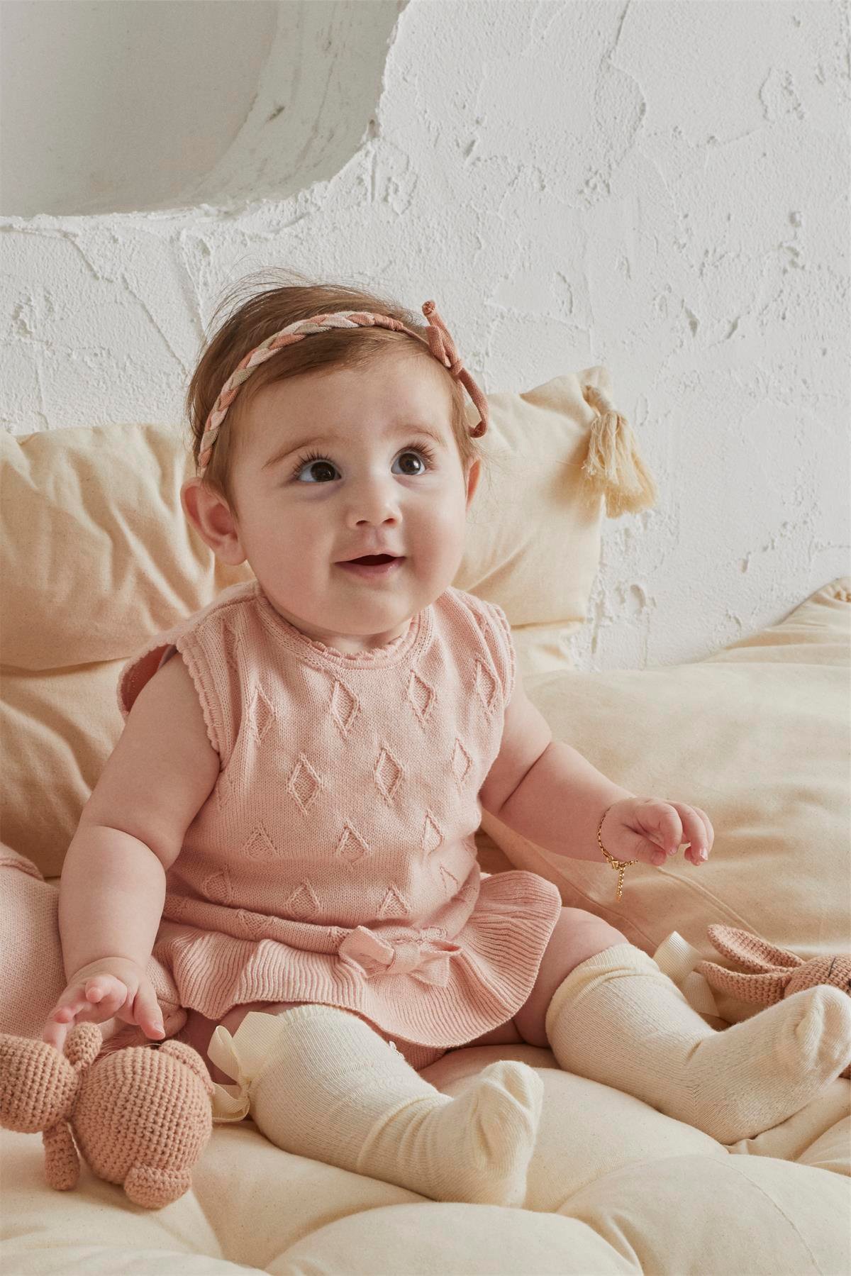 Pembe Kız Bebek Organik Pamuk Tulum