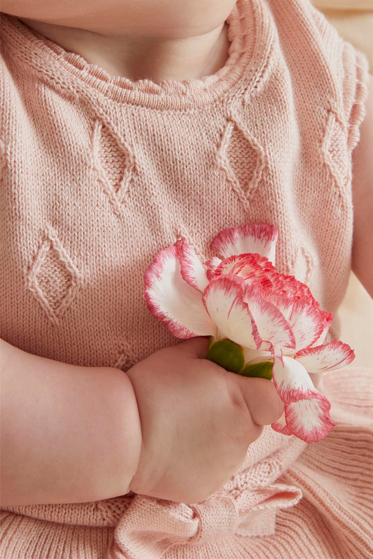 Pembe Kız Bebek Organik Pamuk Tulum