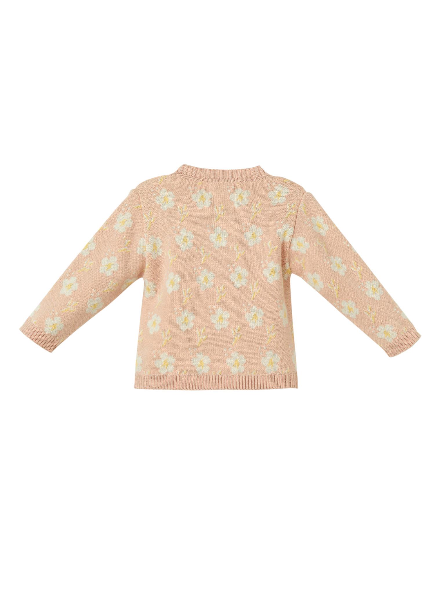 Pembe Organik Pamuk Çiçek Düğmeli 2'li Takım