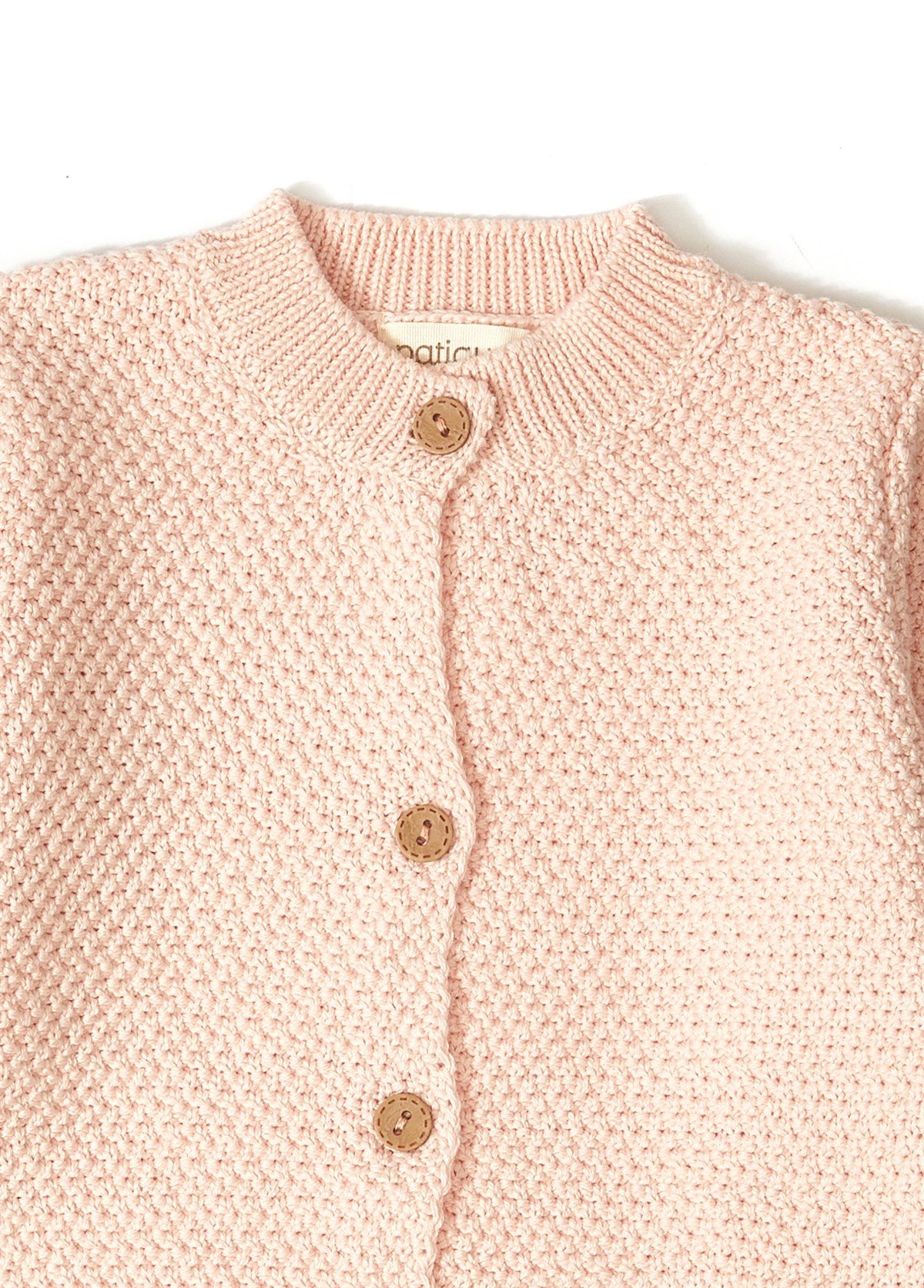 Pembe Organik Pamuk Triko Örme İkili Takım