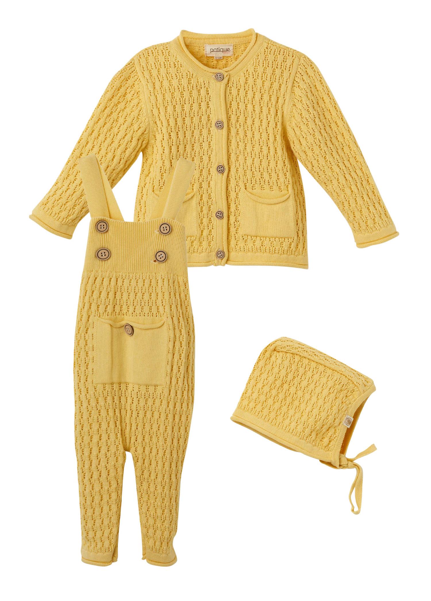 Sarı Organik Pamuk 3'lü Takım