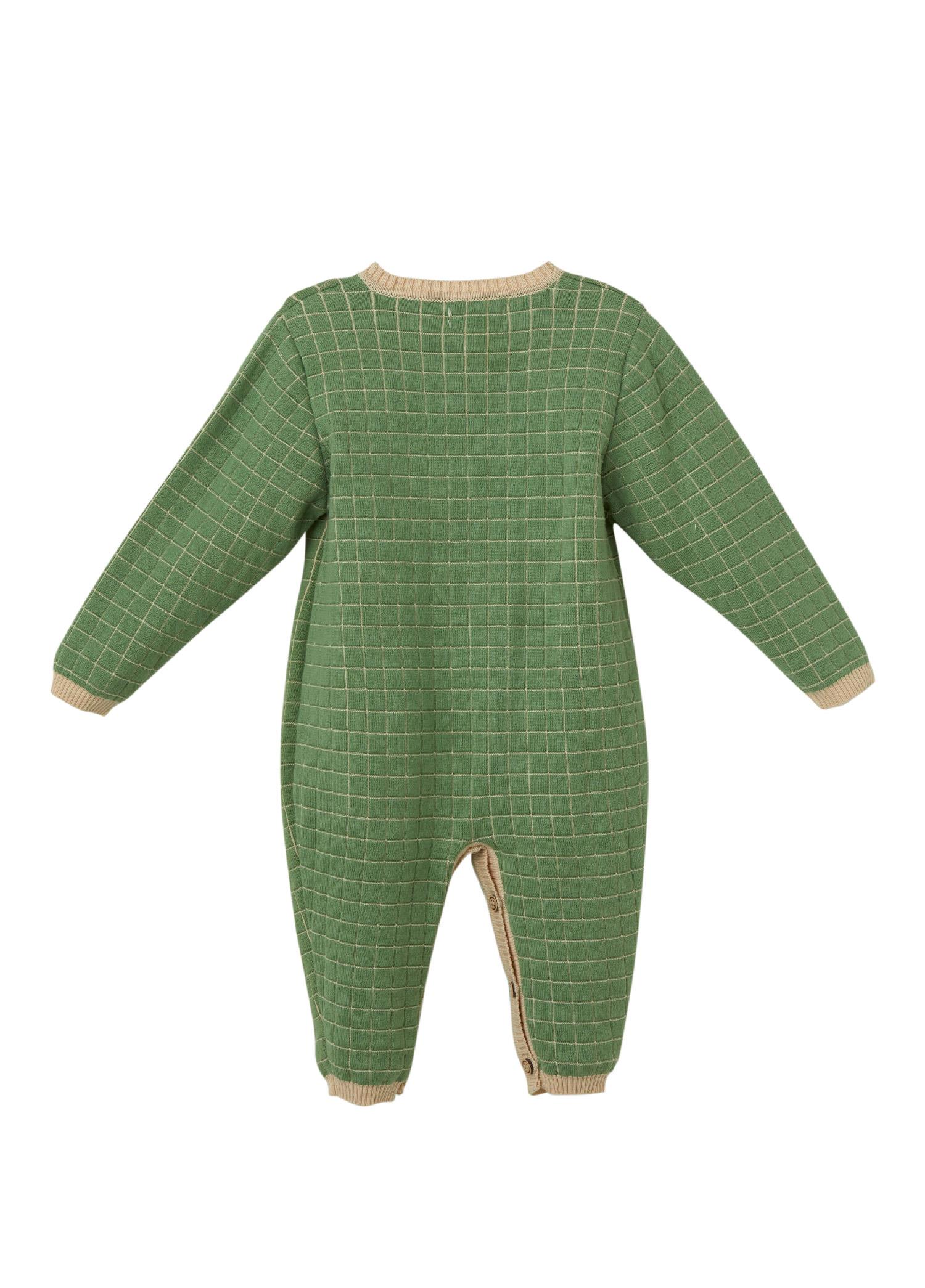 Yeşil Organik Pamuk Bebek Tulum