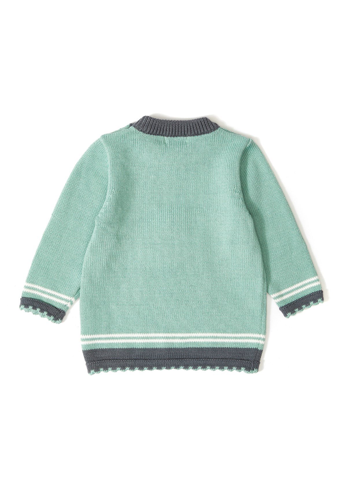 Yeşil Tavşan Cepli Organik Pamuk Triko Unisex Bebek İkili Takım