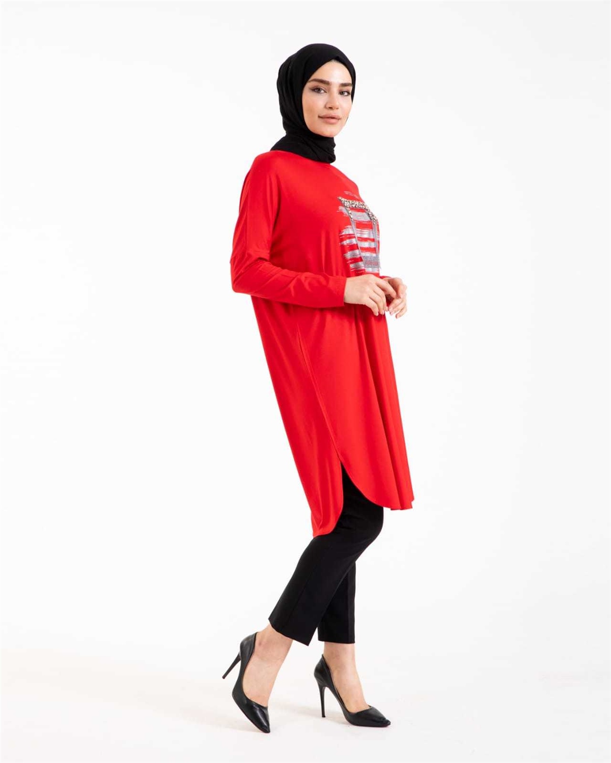 1.Kalite İpek Penye Tunik