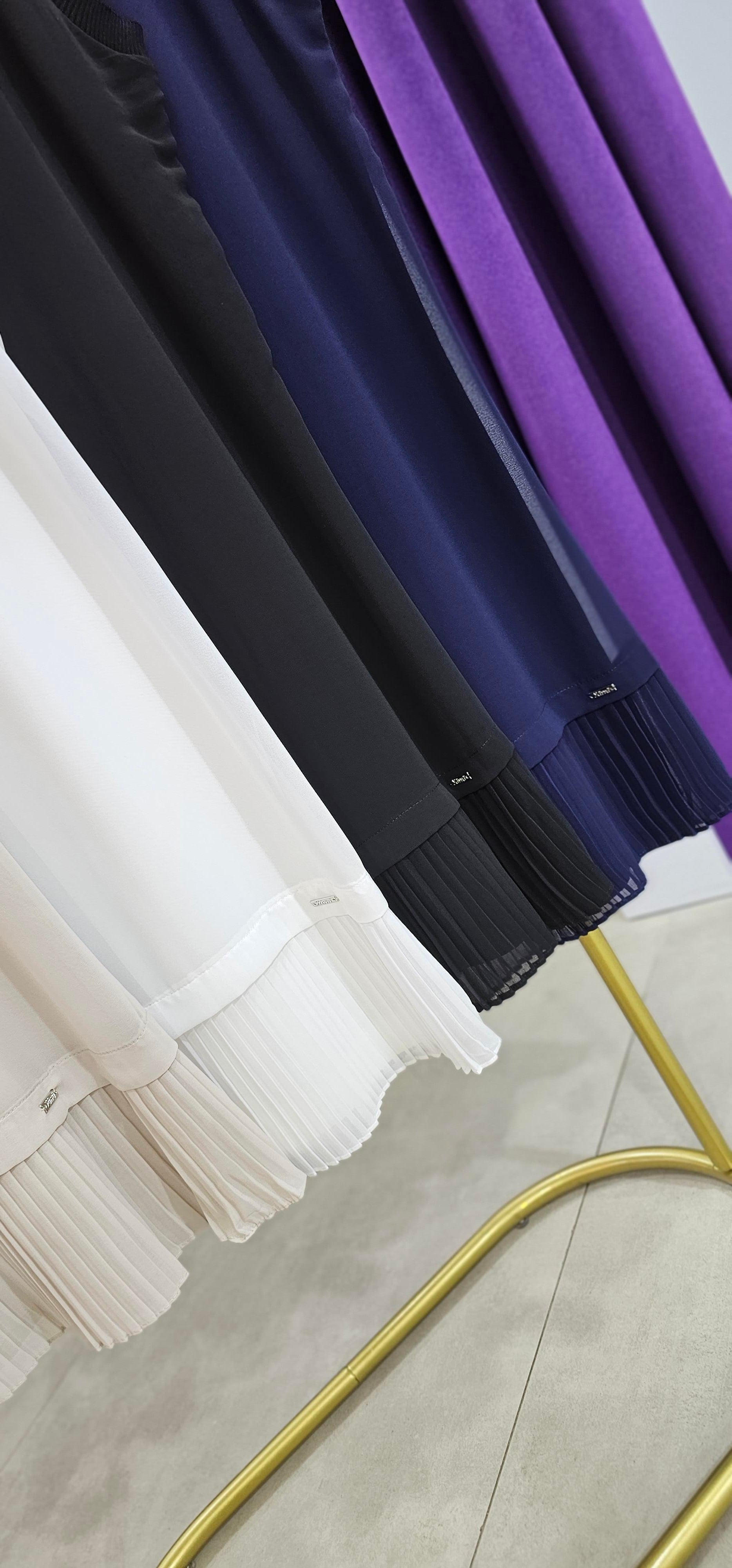 90 cm. Merserize Ribanalı Önü Şifon Detaylı Piliseli İpek Penye İçlik - ADET