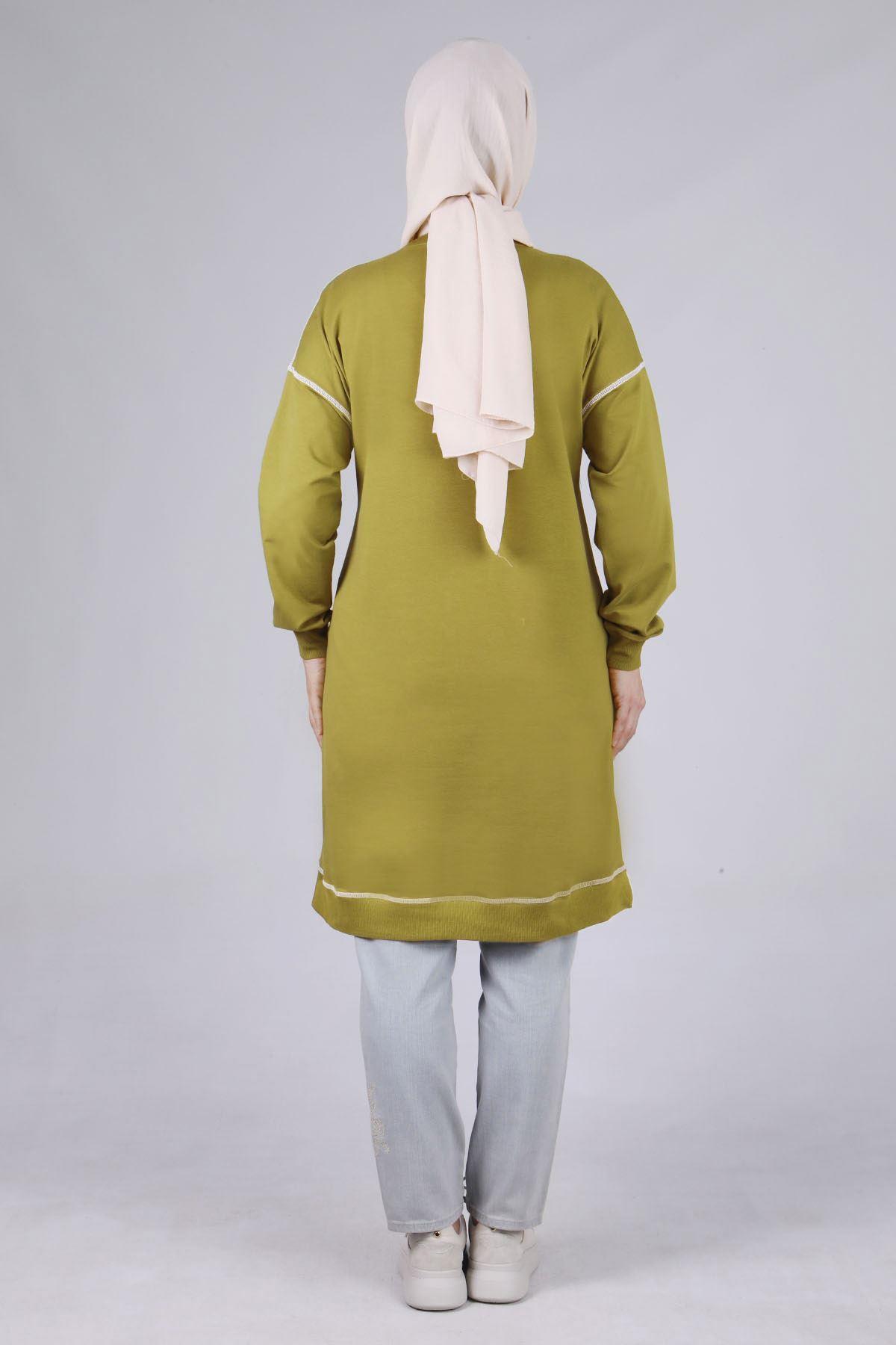 Basic İki İplik Tunik - Olive