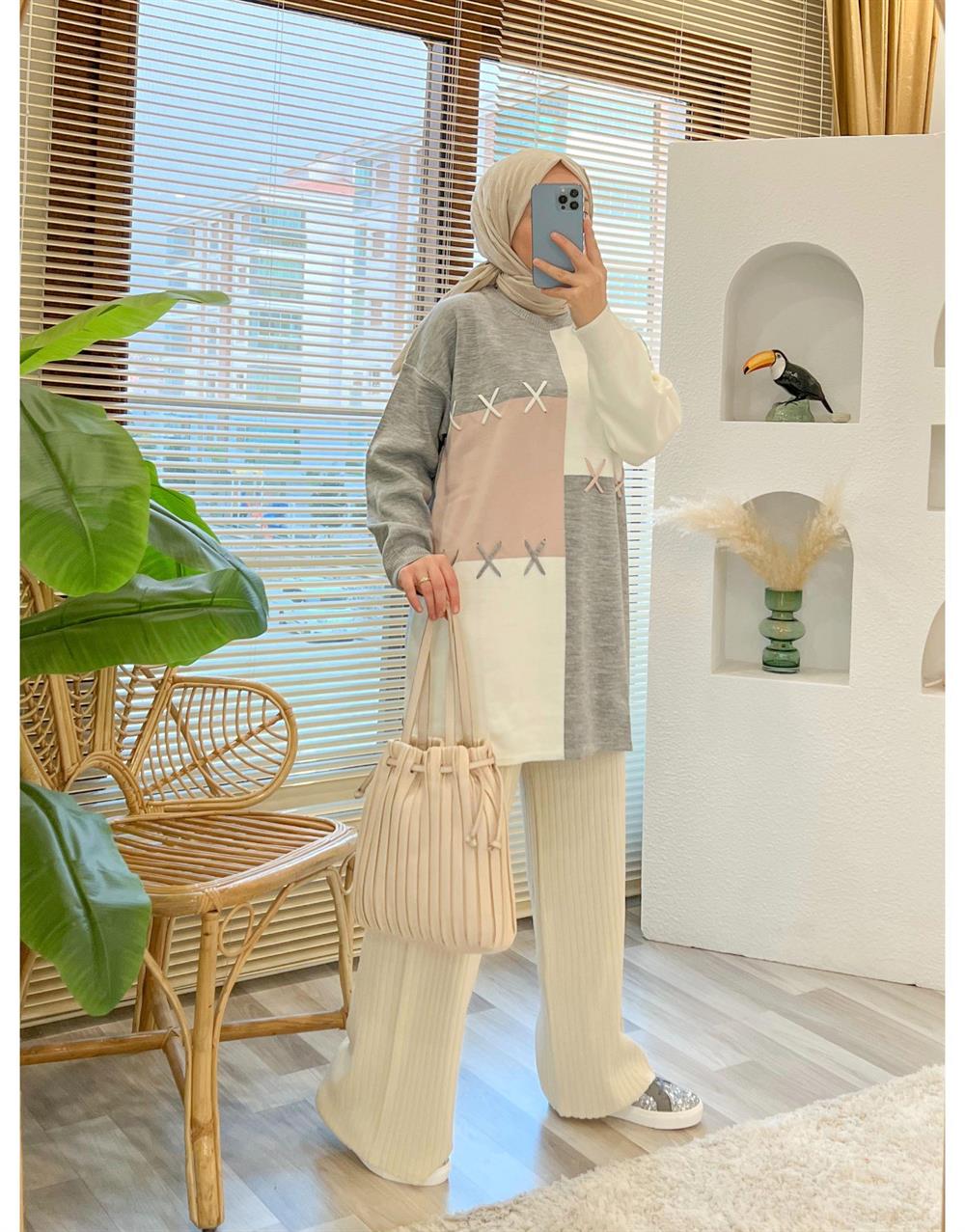 Biyeli Triko Tunik 