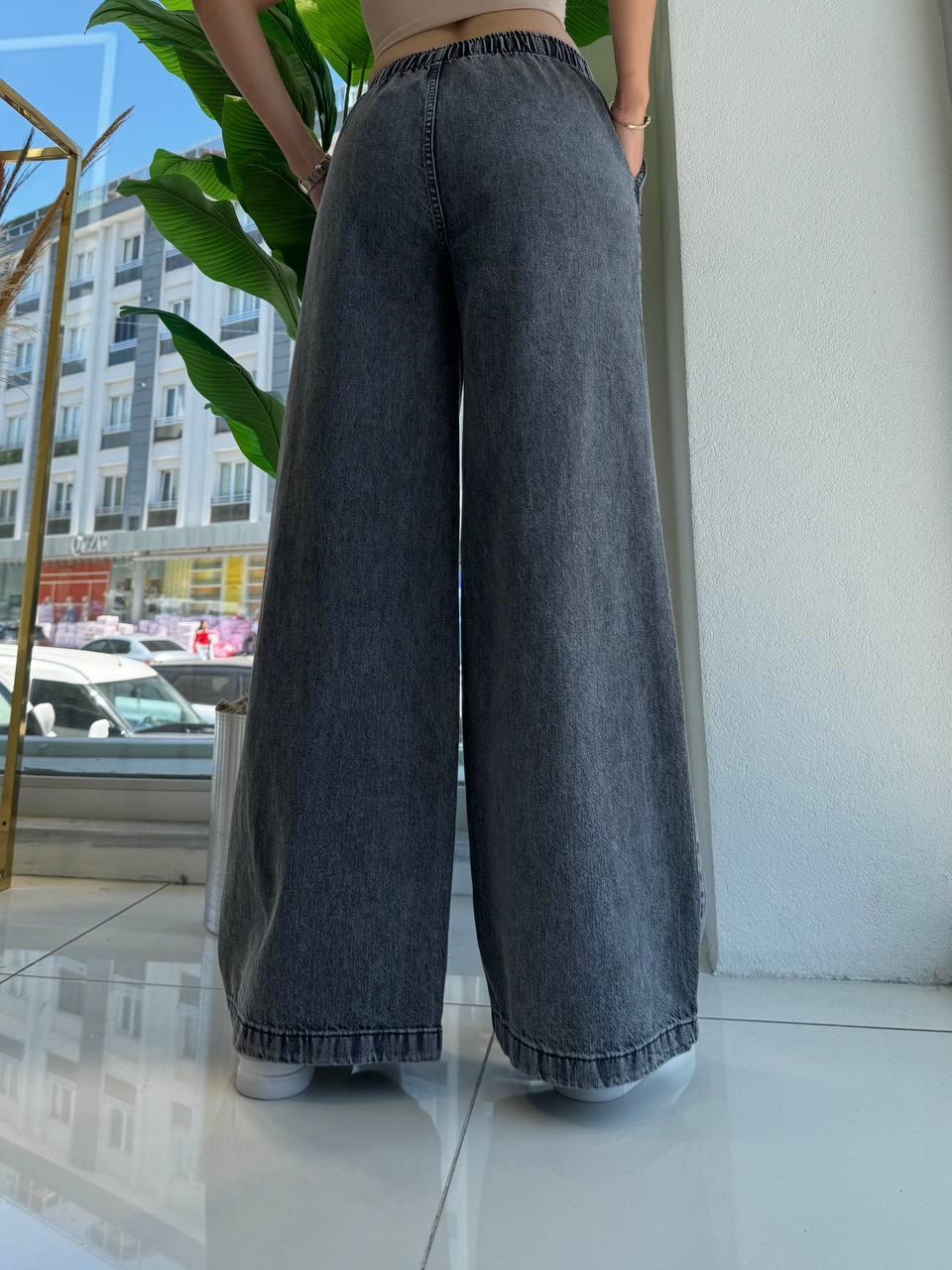 Denim Pantolon - Açık Siyah