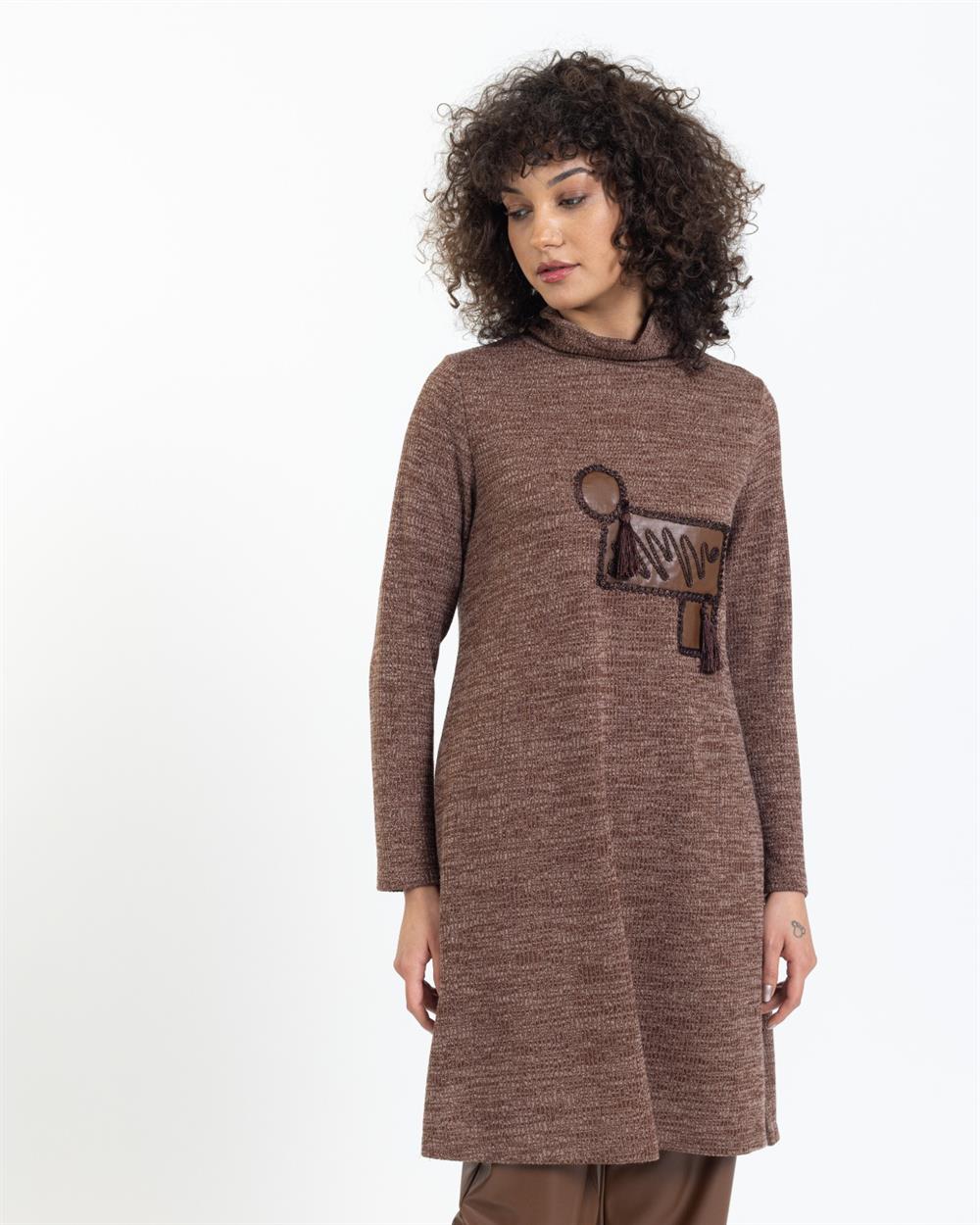 Derili Tunik - Kahve