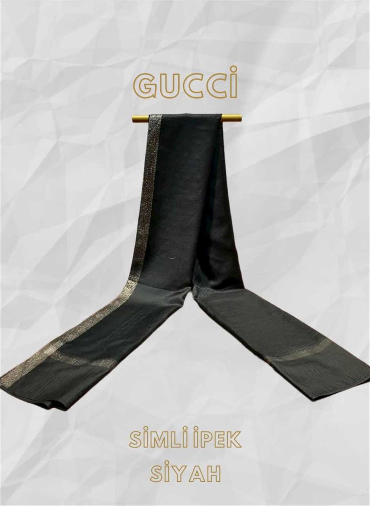 Gucci İpek Şal - Siyah