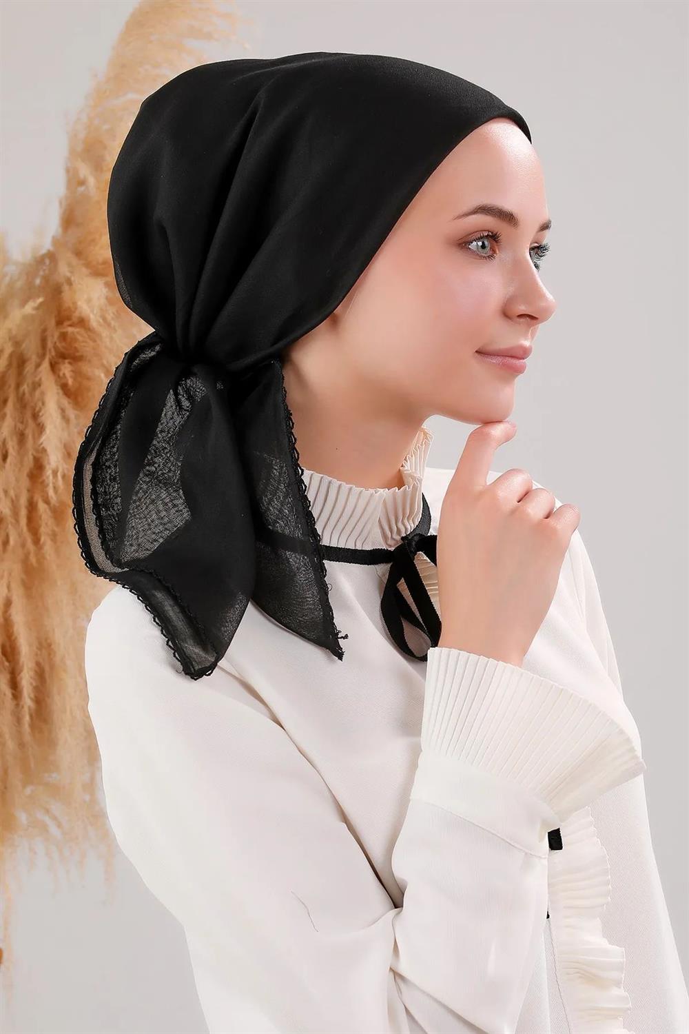 İç Başörtü- %100 pamuk- Siyah