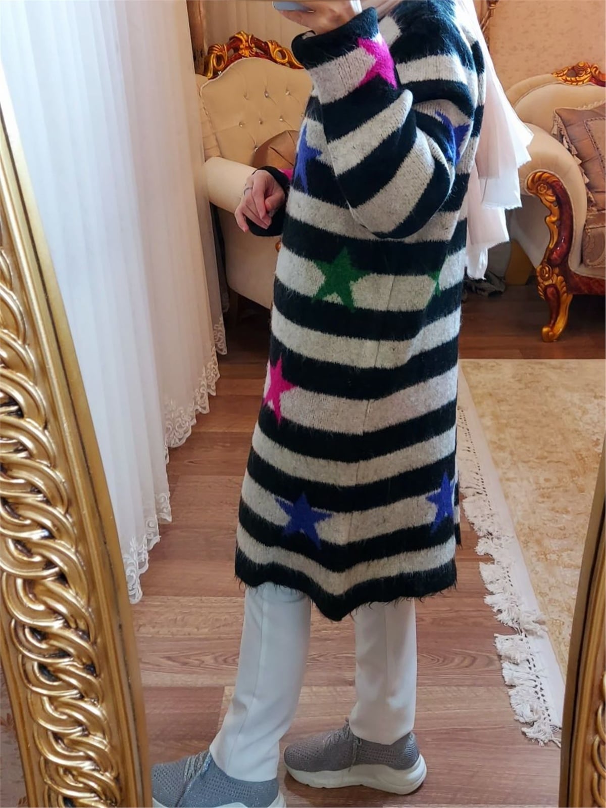 İthal Angora Kaban Hırka - Taş