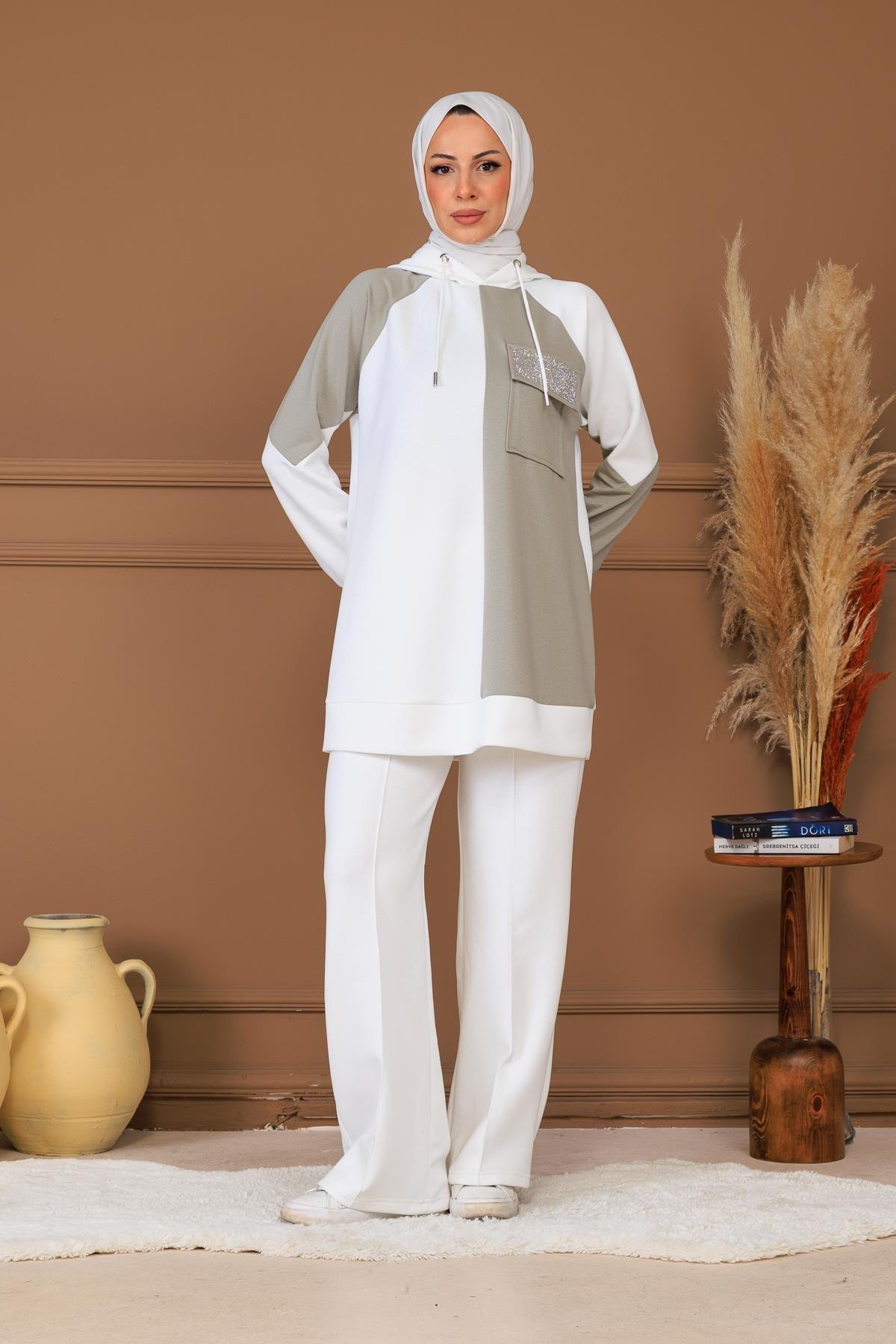 Moodbasic Cebi Taşlı Tunik - Çağla
