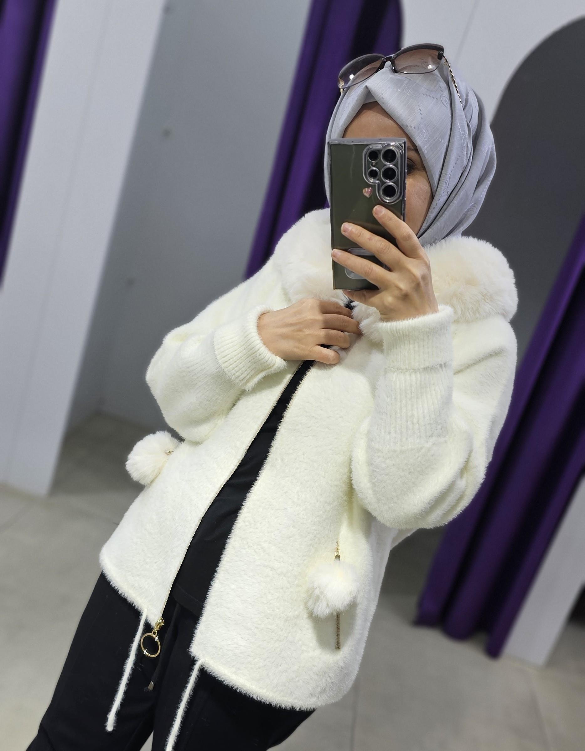 Orjinal İthal Angora Kaban Hırka