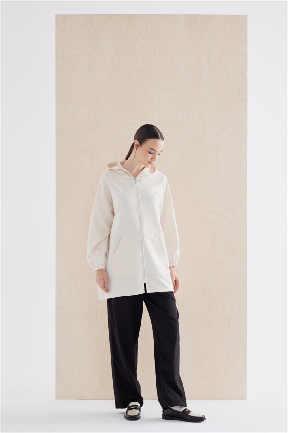 Oysho Giy Çık Sweatshirt - Taş