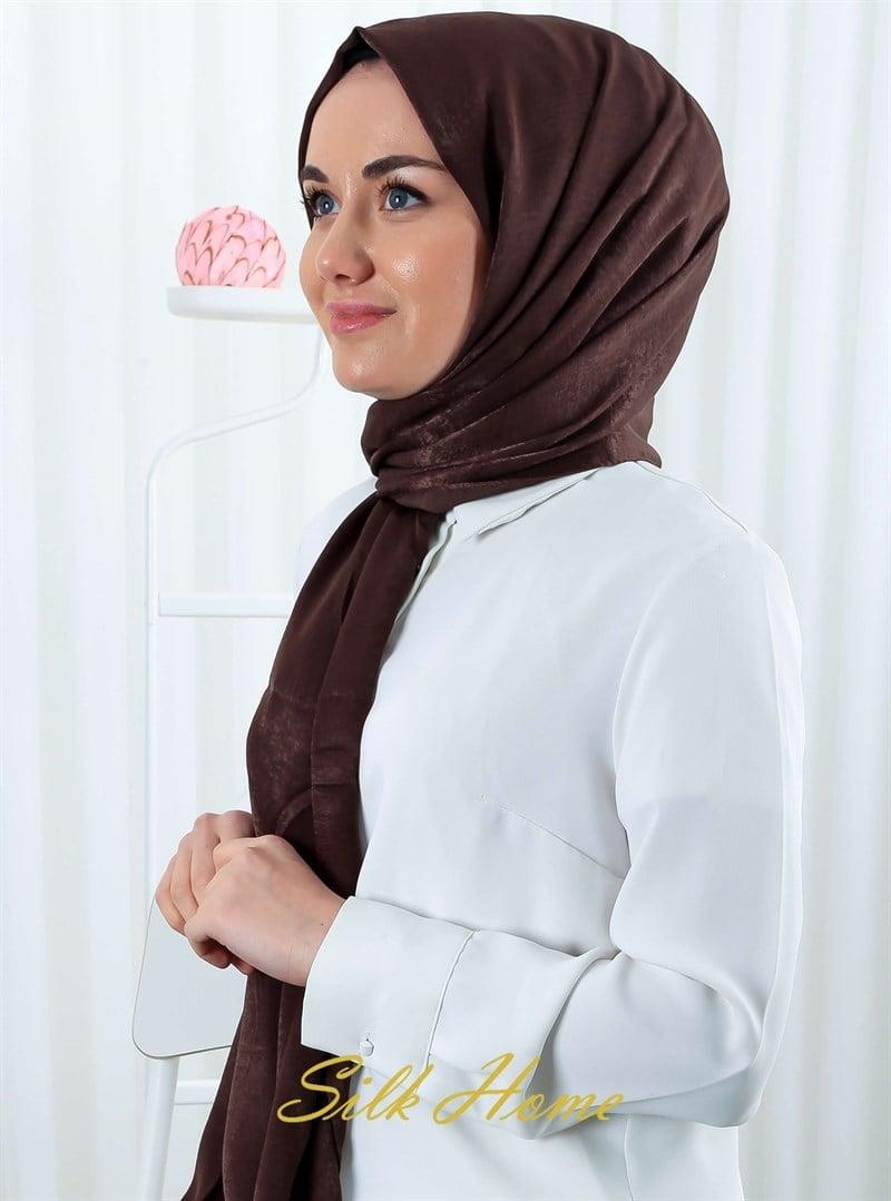 Silk Home Bambu İpeği Şal - Kahve