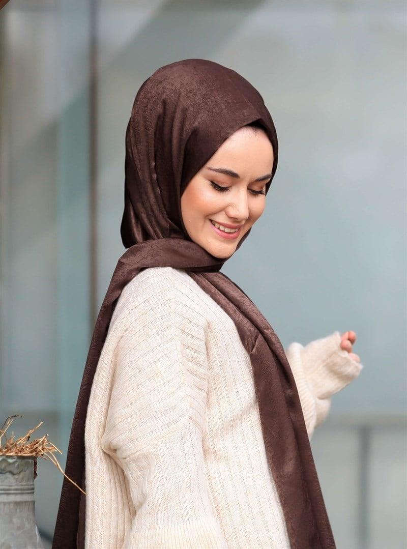 Silk Home Bambu İpeği Şal - Kahve