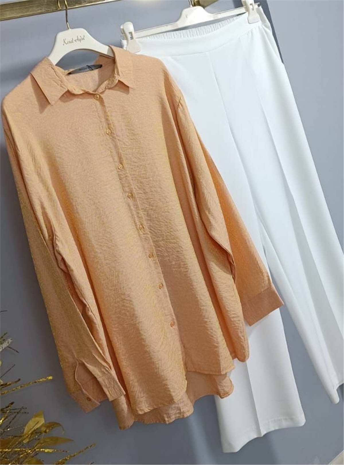Sim Doku Visköz Gömlek - Orange