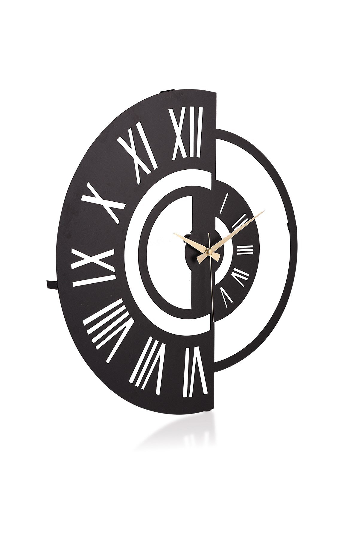 MUYİKA Ruota Metal Siyah Duvar Saati 41x41cm MDS-41