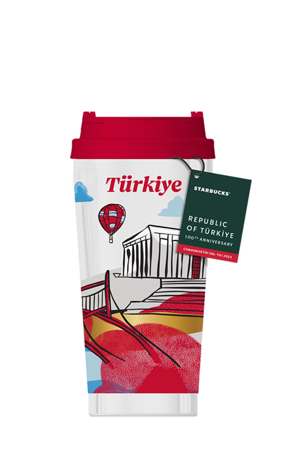 Starbucks® 100. Yıl Özel Seri Paslanmaz Çelik Termos - Kırmızı - 473 ml - 11149455