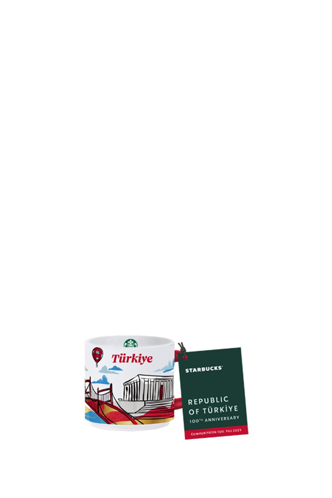 Starbucks® 100. Yıl Özel Seri Seramik Espresso Bardağı - Kırmızı - 59 ml - 11149458