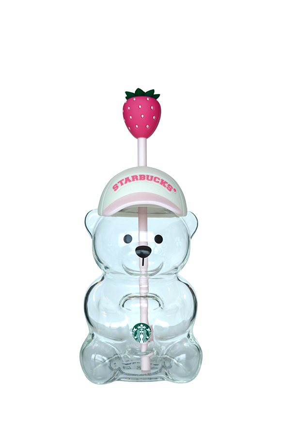 Starbucks® Bearista Ayıcık Şekilli Pembe Cam Termos - 591 ml - 11187406