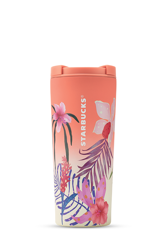 Starbucks® Çevir-aç Kapak Turuncu Tropikal Çelik Termos - 503ml - 11182309