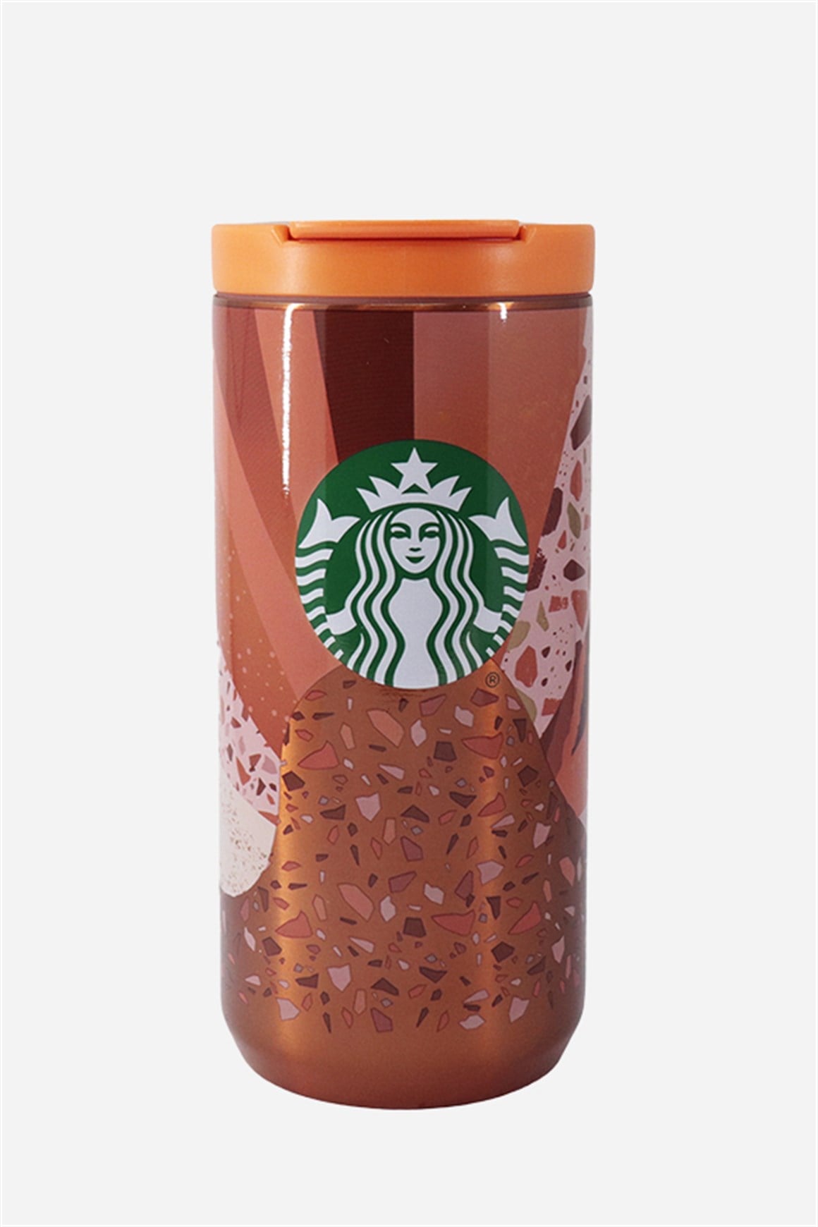 Starbucks® Desenli Paslanmaz Çelik Termos - Turuncu - 355 ml - 11146046 
