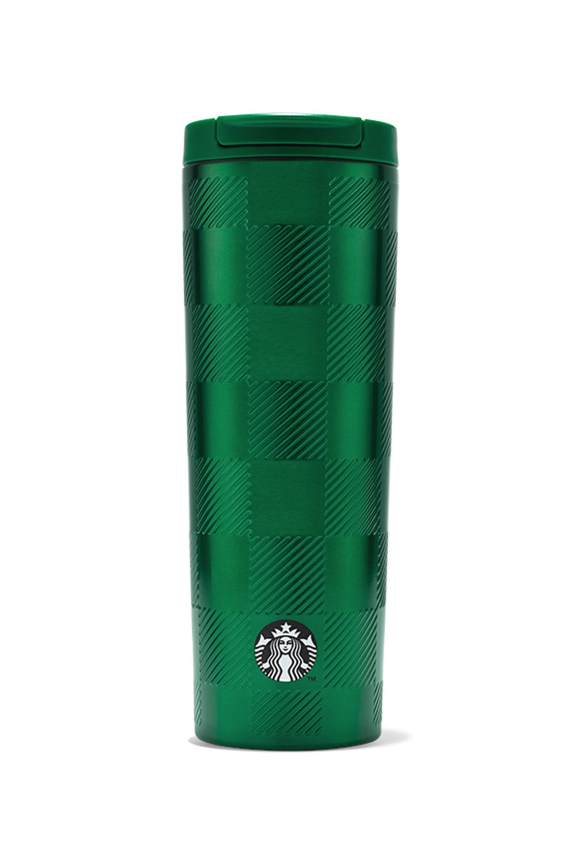 Starbucks® Ekose Tasarımlı Paslanmaz Çelik Termos - Koyu Yeşil - 473 ml - 11146954