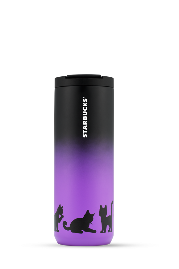 Starbucks® Kedi Temalı Mor Paslanmaz Çelik Termos 473ml-11187195