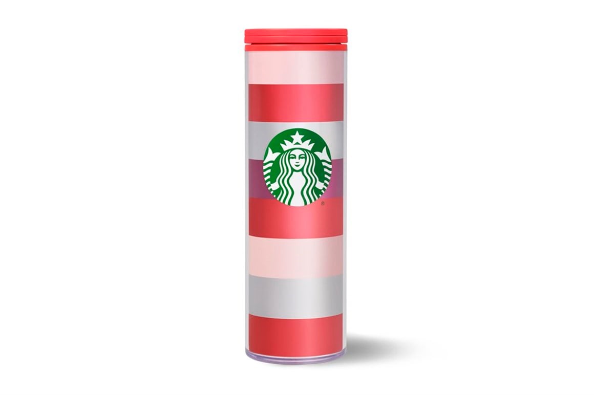 Starbucks® Kırmızı Şeritli Plastik Termos - 473 ml - 11137174