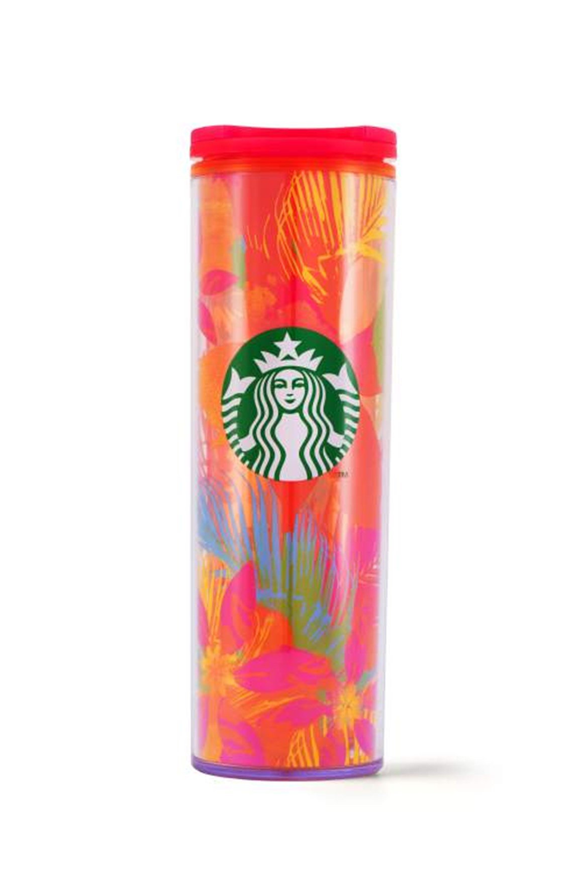 Starbucks® Palmiyeli Parlak Plastik Termos 480 ml - 11133308