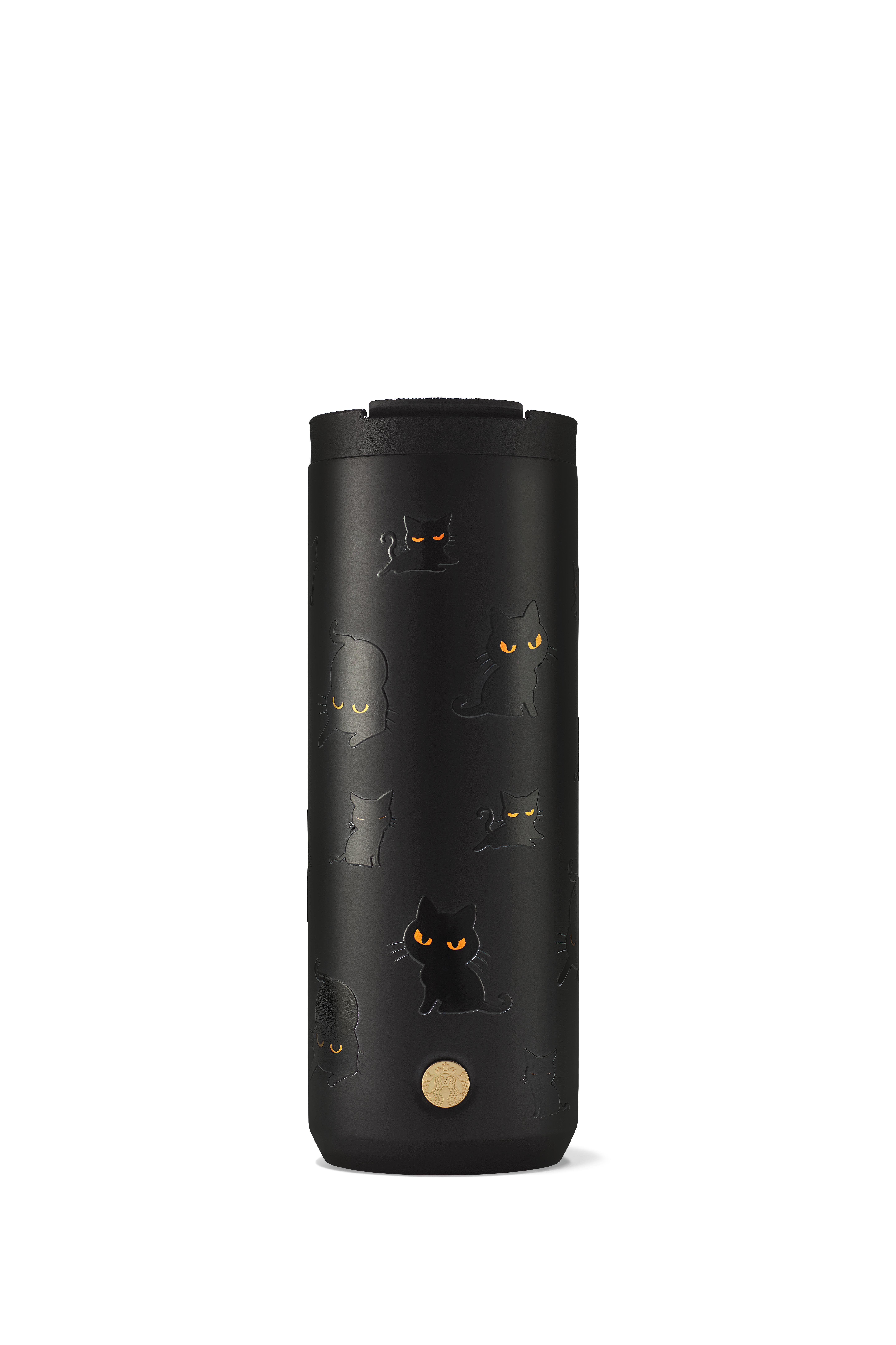 Starbucks® Paslanmaz Çelik Termos - Kedi Tasarımlı - Siyah - 473 ml - 11171727