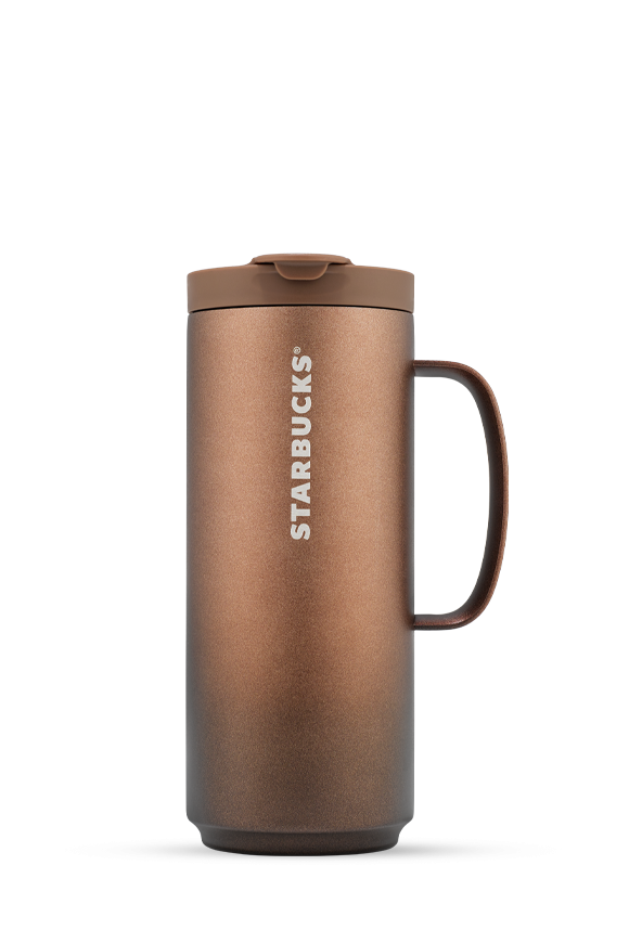 Starbucks® Taba Renkli Paslanmaz Çelik Kulplu Termos 473ml-11186808