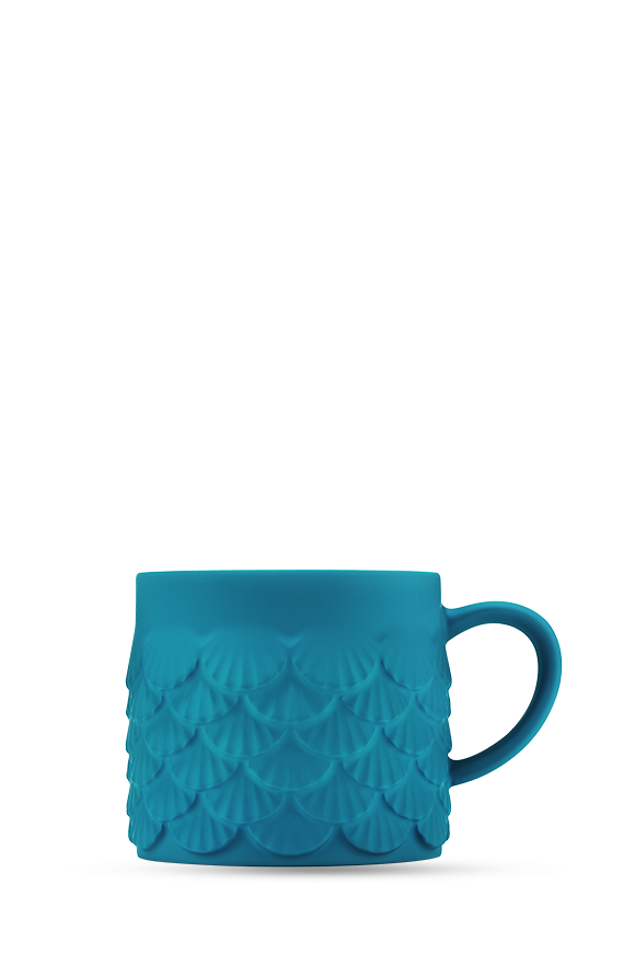Starbucks® Yumuşak Dokulu Deniz Kabuklu Mavi Seramik Kupa - 355ml - 11182304