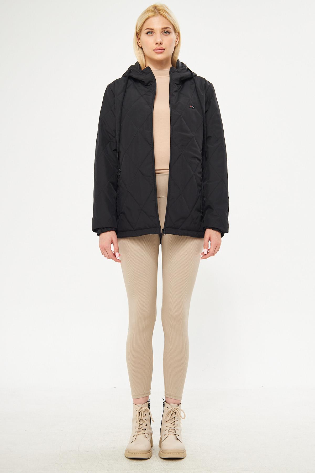 D1fference Kadın Kapüşonlu Içi Astarlı Su Ve Rüzgar Geçirmez Kapitoneli Mont DBKM-65 DBKM-65